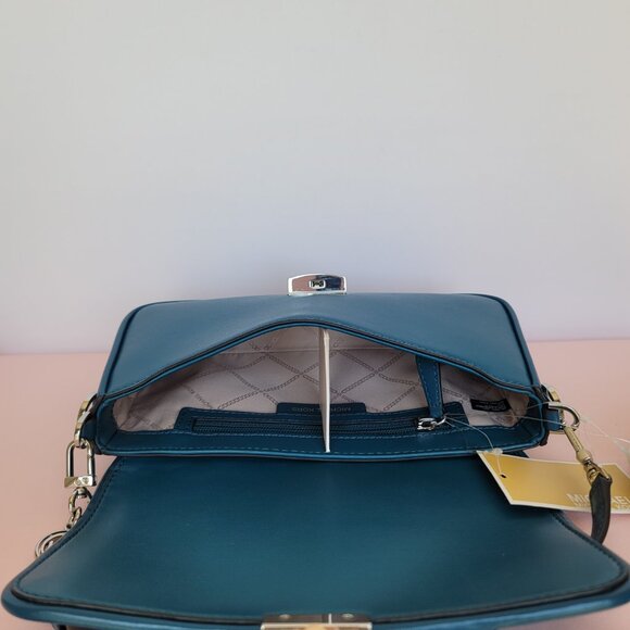 MICHAEL KORS Bradshaw Woven Smooth Leather Convertible Bag- Deep M.🎈⭐SALE $175. - Picture 13 of 16